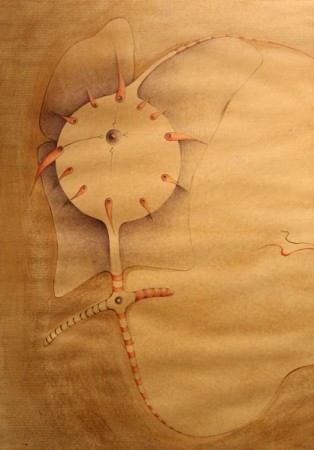 Zastavenie plynutia, 2009 , komb. technika, 102 x 78 cm